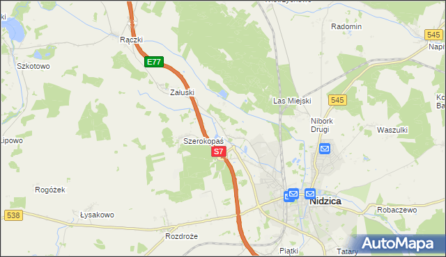 mapa Litwinki gmina Nidzica, Litwinki gmina Nidzica na mapie Targeo
