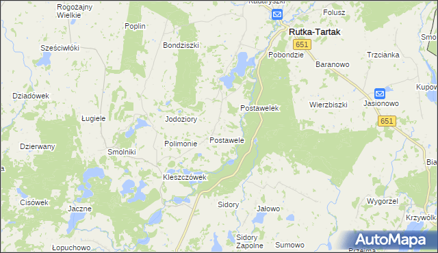 mapa Lizdejki, Lizdejki na mapie Targeo