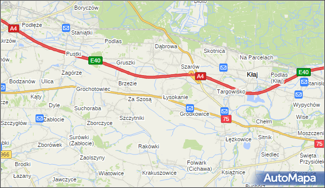 mapa Łysokanie, Łysokanie na mapie Targeo