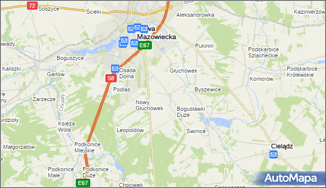 mapa Matyldów gmina Rawa Mazowiecka, Matyldów gmina Rawa Mazowiecka na mapie Targeo