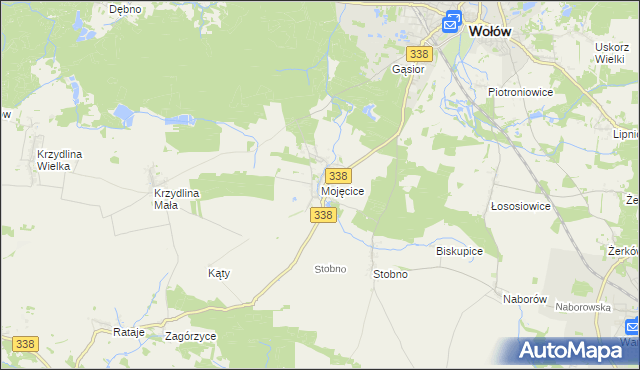 mapa Mojęcice, Mojęcice na mapie Targeo