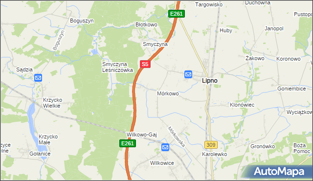mapa Mórkowo, Mórkowo na mapie Targeo