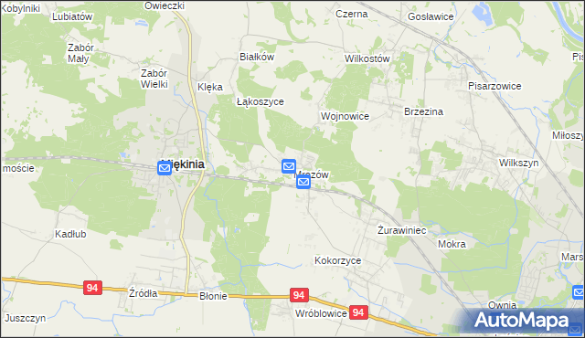 mapa Mrozów, Mrozów na mapie Targeo