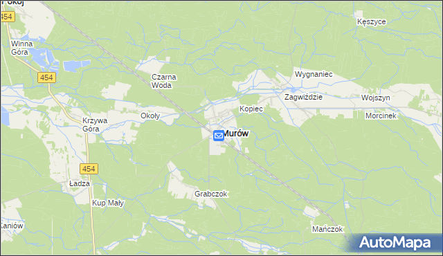 mapa Murów, Murów na mapie Targeo