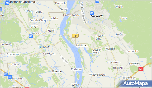mapa Nadbrzeż, Nadbrzeż na mapie Targeo