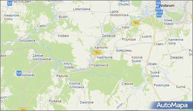 mapa Nadmłynie, Nadmłynie na mapie Targeo