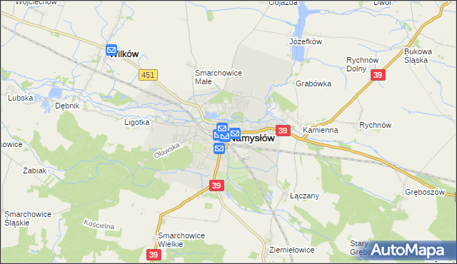 mapa Namysłów, Namysłów na mapie Targeo