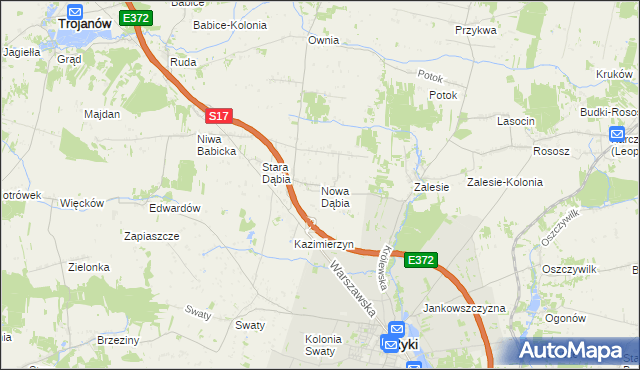 mapa Nowa Dąbia, Nowa Dąbia na mapie Targeo