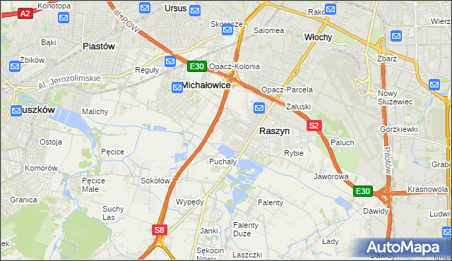 mapa Nowe Grocholice, Nowe Grocholice na mapie Targeo
