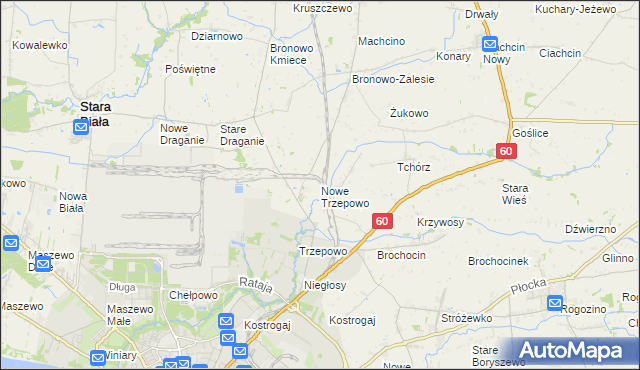 mapa Nowe Trzepowo, Nowe Trzepowo na mapie Targeo