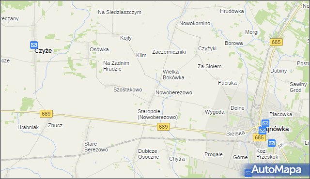 mapa Nowoberezowo, Nowoberezowo na mapie Targeo