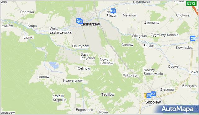 mapa Nowy Helenów, Nowy Helenów na mapie Targeo