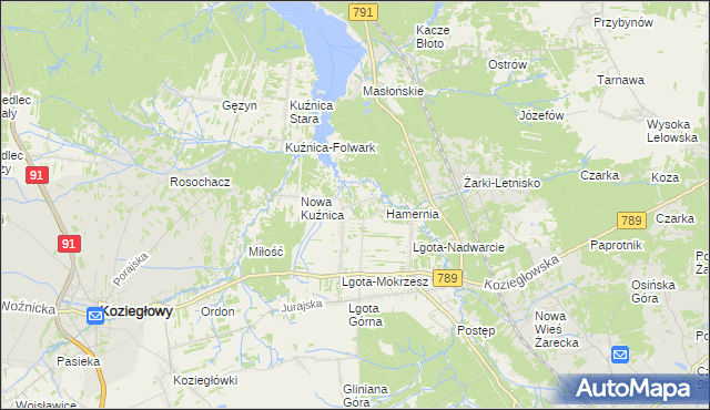 mapa Oczko, Oczko na mapie Targeo