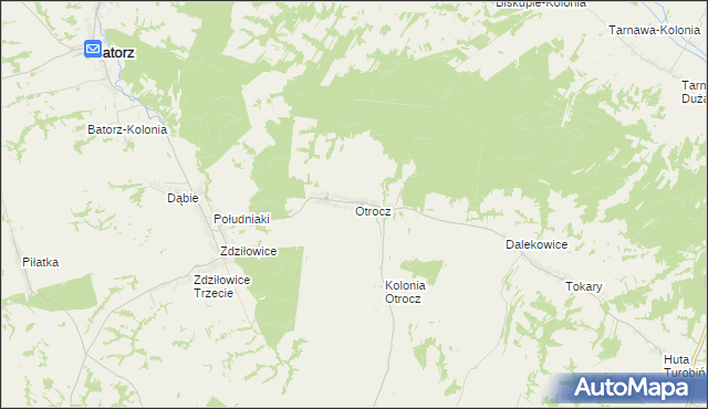 mapa Otrocz, Otrocz na mapie Targeo