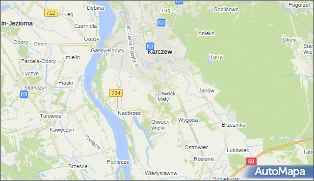 mapa Otwock Mały, Otwock Mały na mapie Targeo