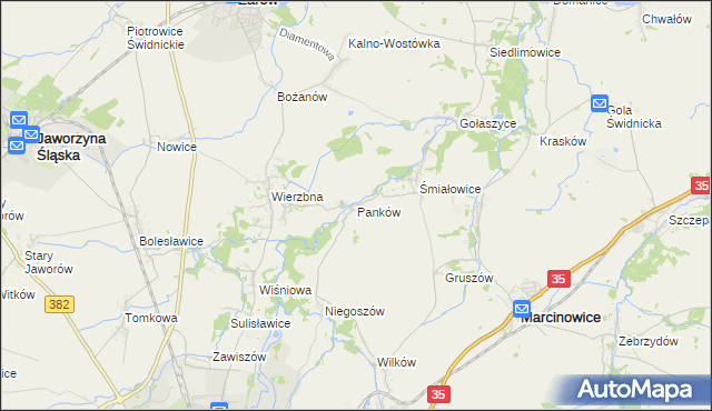 mapa Panków, Panków na mapie Targeo