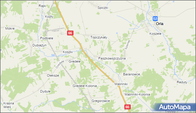 mapa Paszkowszczyzna, Paszkowszczyzna na mapie Targeo