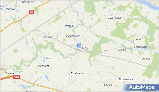 mapa Pęzino, Pęzino na mapie Targeo