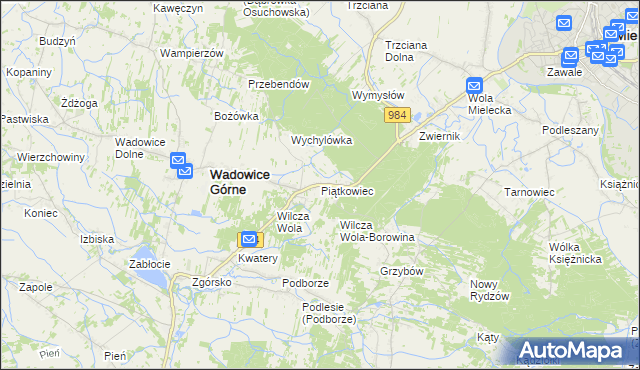 mapa Piątkowiec, Piątkowiec na mapie Targeo