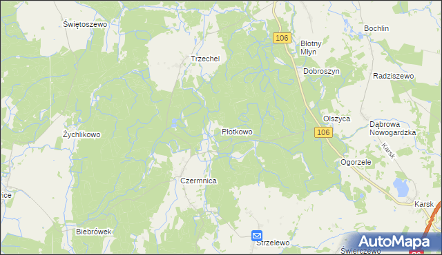 mapa Płotkowo, Płotkowo na mapie Targeo