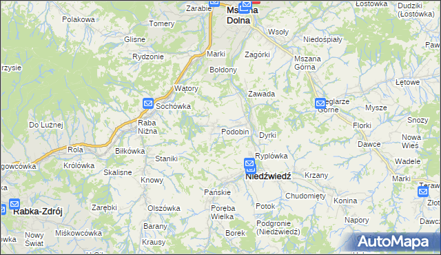 mapa Podobin, Podobin na mapie Targeo