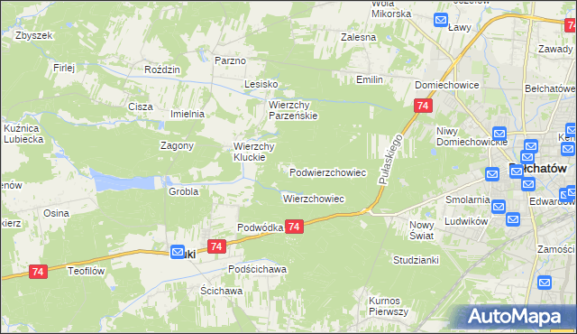 mapa Podwierzchowiec, Podwierzchowiec na mapie Targeo