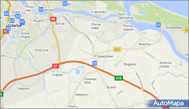 mapa Przejazdowo, Przejazdowo na mapie Targeo