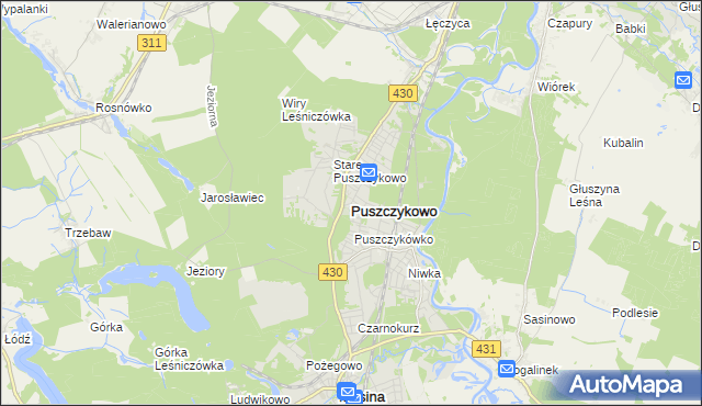 mapa Puszczykowo powiat poznański, Puszczykowo powiat poznański na mapie Targeo