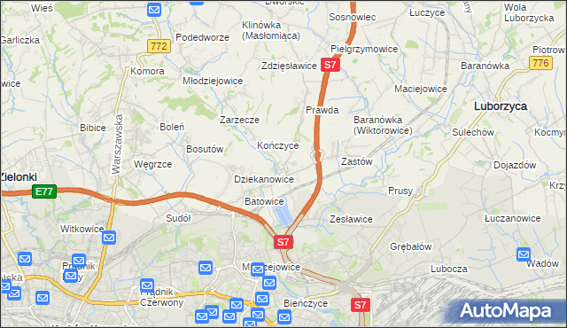 mapa Raciborowice gmina Michałowice, Raciborowice gmina Michałowice na mapie Targeo