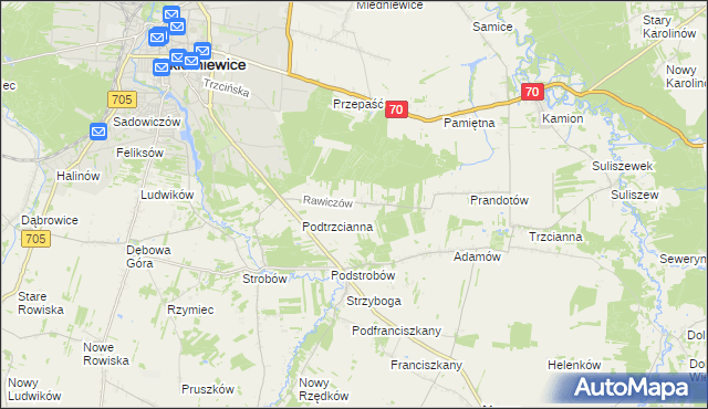 mapa Rawiczów, Rawiczów na mapie Targeo