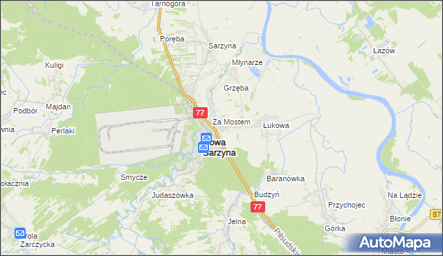 mapa Ruda Łańcucka, Ruda Łańcucka na mapie Targeo