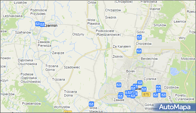 mapa Rzędzianowice, Rzędzianowice na mapie Targeo