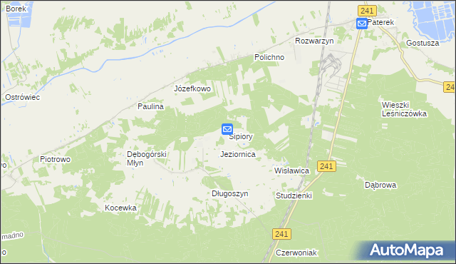 mapa Sipiory, Sipiory na mapie Targeo