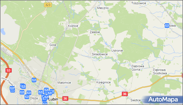 mapa Składowice, Składowice na mapie Targeo