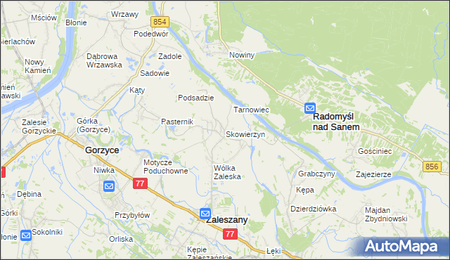 mapa Skowierzyn, Skowierzyn na mapie Targeo