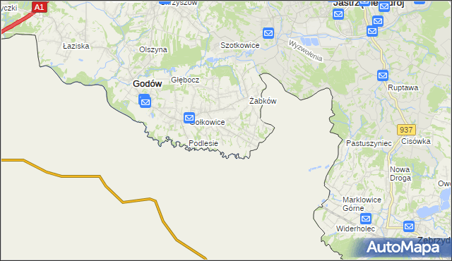 mapa Skrbeńsko, Skrbeńsko na mapie Targeo