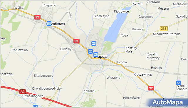 mapa Słupca, Słupca na mapie Targeo