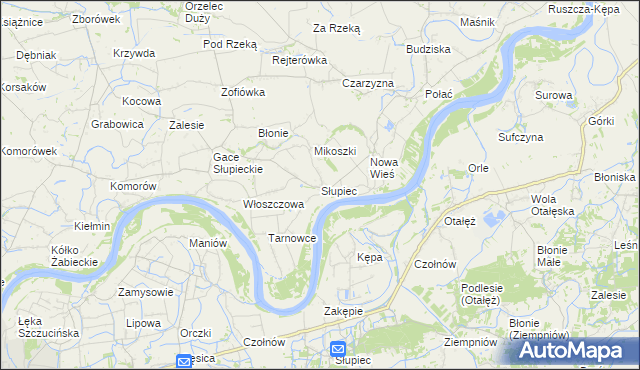 mapa Słupiec gmina Łubnice, Słupiec gmina Łubnice na mapie Targeo