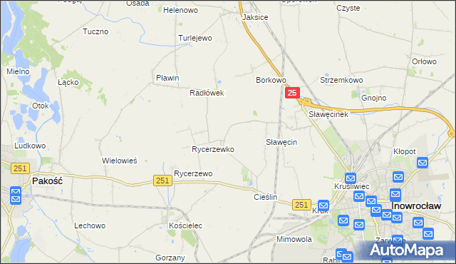 mapa Sójkowo gmina Inowrocław, Sójkowo gmina Inowrocław na mapie Targeo