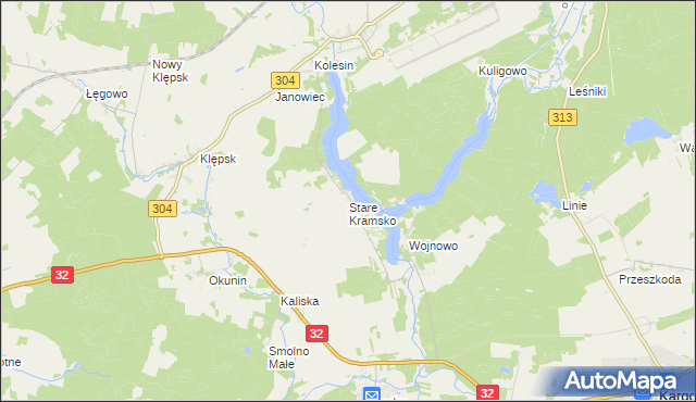 mapa Stare Kramsko, Stare Kramsko na mapie Targeo