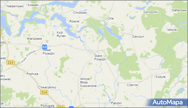 mapa Stare Polaszki, Stare Polaszki na mapie Targeo