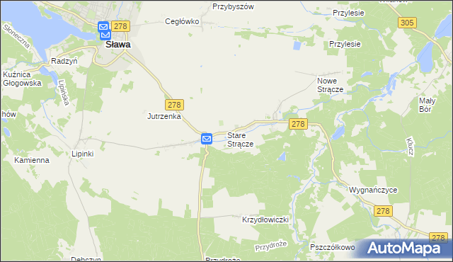 mapa Stare Strącze, Stare Strącze na mapie Targeo