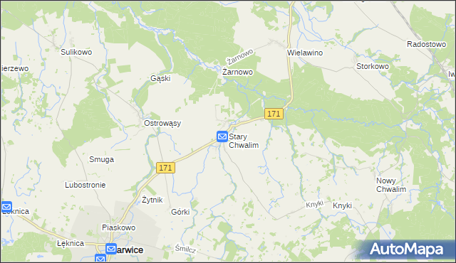 mapa Stary Chwalim, Stary Chwalim na mapie Targeo