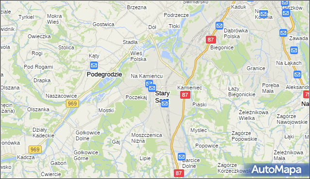 mapa Stary Sącz, Stary Sącz na mapie Targeo