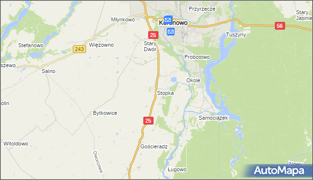 mapa Stopka, Stopka na mapie Targeo