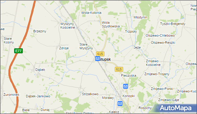 mapa Stupsk, Stupsk na mapie Targeo