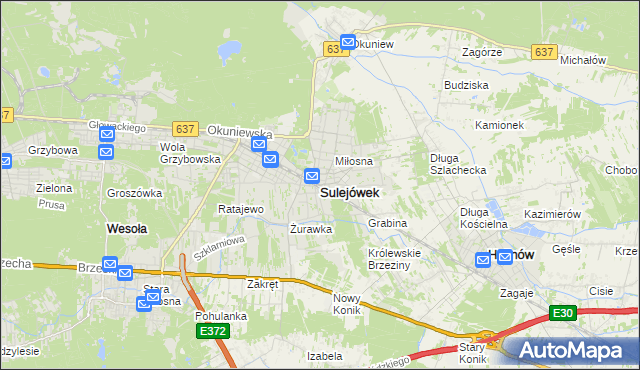 mapa Sulejówek, Sulejówek na mapie Targeo