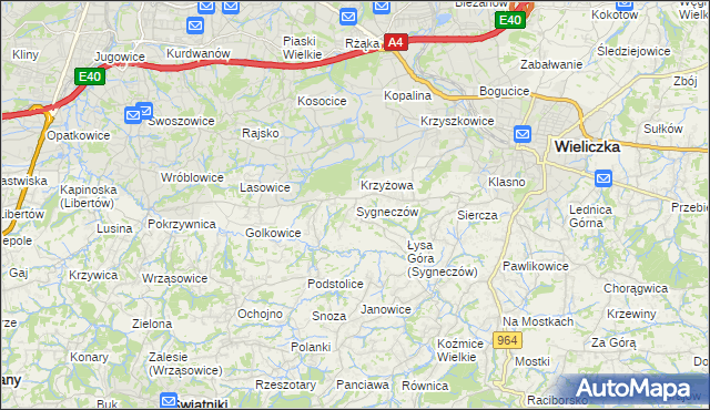 mapa Sygneczów, Sygneczów na mapie Targeo