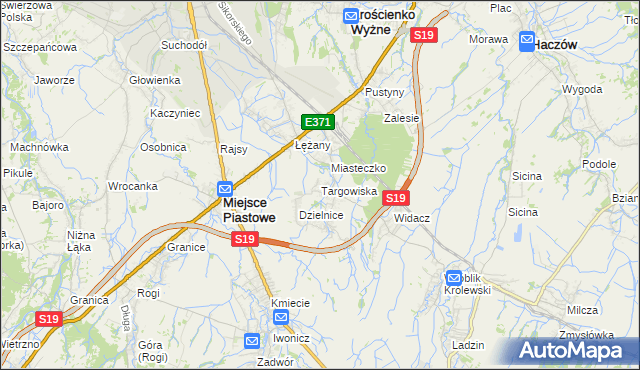 mapa Targowiska, Targowiska na mapie Targeo