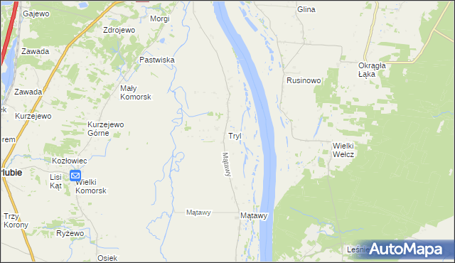 mapa Tryl, Tryl na mapie Targeo